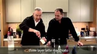 aerolatte  milk frother makes three layer caffè latte macchiato [upl. by Led]