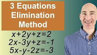 Solving Systems of 3 Equations Elimination [upl. by Sigismondo168]