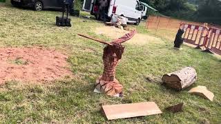 A fabulous range of wooden sculpture at Caerleon festival 2024 [upl. by Aisor]