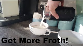 How to Get More Froth from Your Nespresso Coffee Aeroccino  Nespresso tips and help [upl. by Henning]