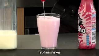 How to make a fat free milkshake using an aerolatte milk frother [upl. by Akenal]