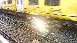 Merseyrail 507 009 making arcs at Birkdale station [upl. by Yelyac]