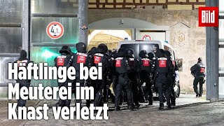 Gefängnismeuterei Polizei stürmt Knast in Thüringen  JVA Untermaßfeld [upl. by Ylek]